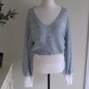 Free People Riptide Vneck Oversize Knit Sw…